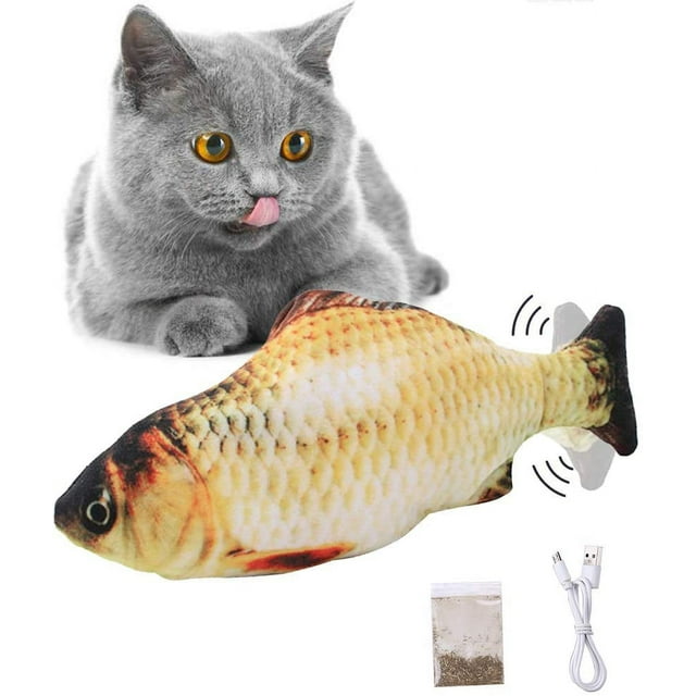 Jouets pour Chats Poisson pour Chats d'Intérieur - Jouet USB Poisson Mou pour Chat Chien