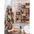 thumbnail image 2 of Texas Star Farm Hand Towels Set, Waffle Weave Kitchen Towels 2 Pieces, Country Wood Grain Vintage Western Microfiber Hair Face Bath Tea Towel Absorbent Quick Drying Cleaning Dish Cloths 15.7"x23.6", 2 of 7