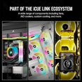 thumbnail image 4 of CORSAIR iCUE Link H100i RGB Liquid CPU Cooler - 240mm AIO - QX120 RGB Fans - Fits Intel® LGA 1700, AMD® AM5 - iCUE Link System Hub Included - Black, 4 of 10
