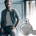thumbnail image 6 of Minzimin Set of 2 Classic Pocket Watch with Chain for Men and Women, 6 of 7