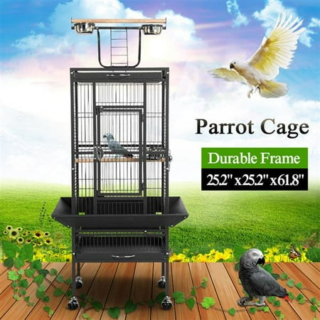 Yaheetech Wrought Iron Select Bird Cage Parrot Macaw Cockatoo Birdcage Stands