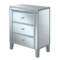 thumbnail image 3 of Convenience Concepts Gold Coast Large 3 Drawer Mirrored End Table, Multiple Finishes, 3 of 3