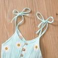 thumbnail image 6 of FRSASU Kids Jumpsuit Clearance,Summer Baby Girls Clothes Infant Belt Little Daisy Print Refresh Sling Jumpsuit, 6 of 9