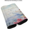 thumbnail image 3 of Japanese Cherry Blossom Gaming Mouse Pad XL, Extended Large Pink Full Desk Mousepad 31.5 X 11.8 Inch, Big with Stitched Edge, Non-Slip Long Computer Keyboard Mat for Office & Home Caburywe,, 3 of 6