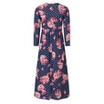 thumbnail image 3 of ATOGUTA Girls Tutu Dress Long Sleeve Dress A-line Flowy Maxi Dresses for Girls Dark Blue, Size 5T-11, 3 of 4