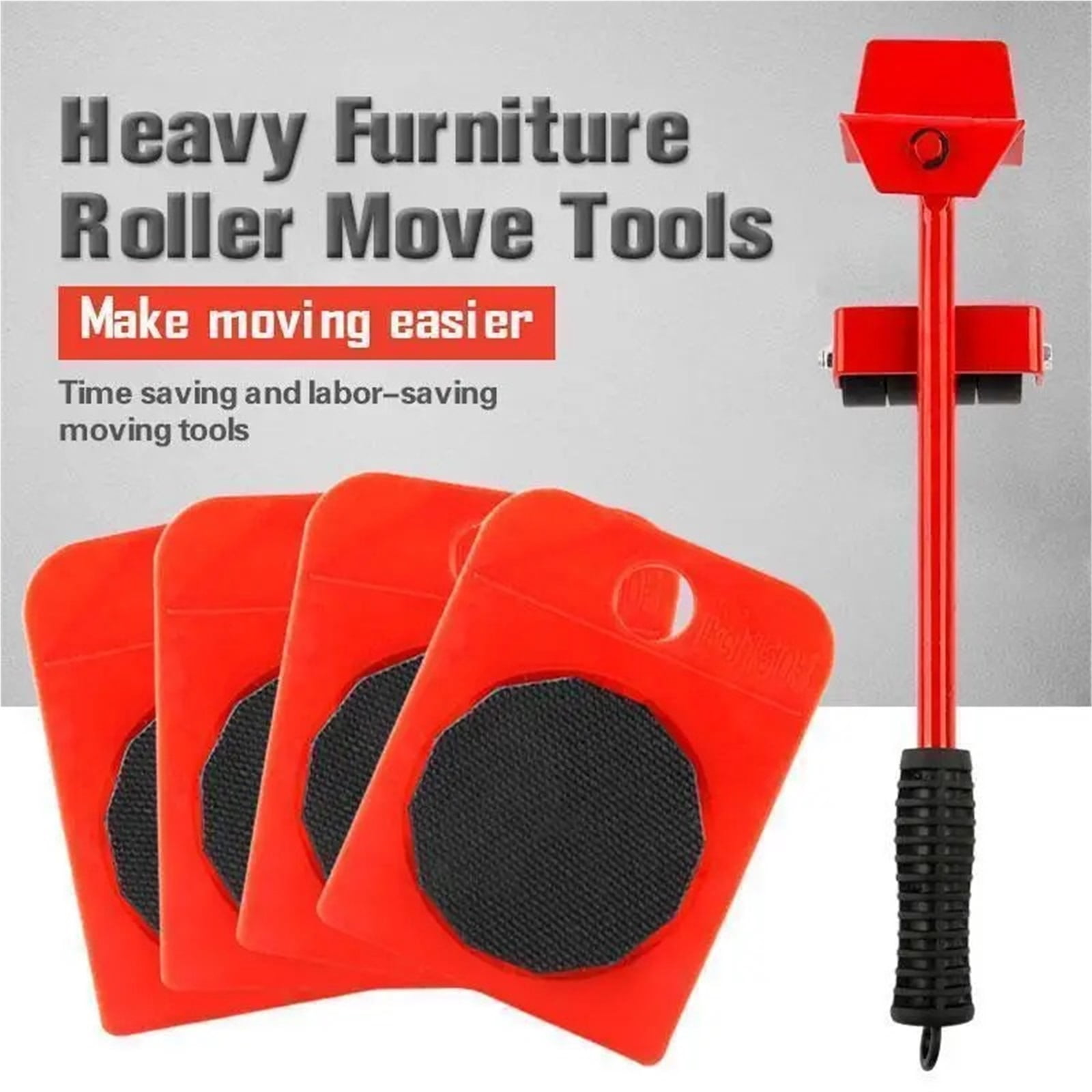 Furniture Mover Tool Set Heavy Stuffs Moving Roller With Bar Furniture Mover Lifter With Wheels Professional Moving Tools ,Reliable
