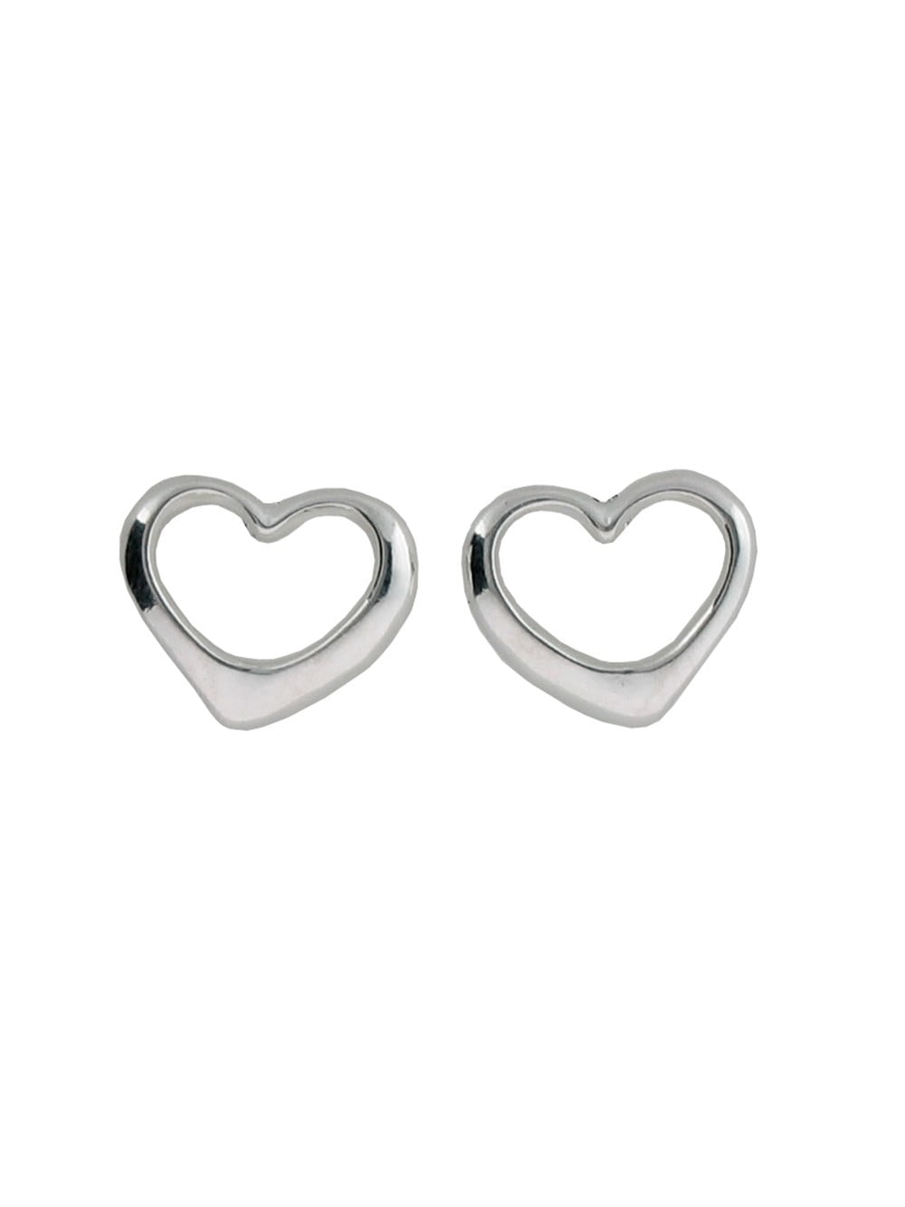 Nickel Free Hypoallergenic Sterling Silver Heart Tiny Stud Earrings 