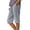 02# Gray, variant on HKYNLAG Linen Bermuda Shorts for Women Knee Length Lightweight Capri Pants Summer High Waisted Cotton Shorts with Pockets Gray M