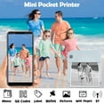 thumbnail image 4 of MesaSe Mini Imprimante de Poche Bluetooth Sans Fil Imprimante Thermique avec 1 Rouleau de Papier Compatible avec iOS et Android Imprimante Portable Sans Encre pour Photos Étiquettes Notes, 4 of 9