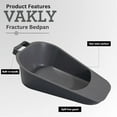 thumbnail image 2 of Vakly Fracture Bedpan with Handle - Spill-Free Guard - Plastic Bed Pan for Women and Men - 5 Pack, 2 of 8