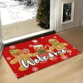 thumbnail image 5 of Candy Gingerbread Christmas Doormat, Christmas Decorations for Home Entrance Rug Decorative Welcome Door Mat Winter Xmas Decor for Home Indoor Outdoor 17 x 30 Inch (Gingerbread), 5 of 6