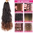 thumbnail image 4 of Cabello trenzado Unionbeauty French Curly de 22 pulgadas, 8 paquetes de 600 g, 4 of 6