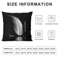 thumbnail image 5 of Chilfamy Feather Black-and-White Reflection Pillow Cushion Covers for Sofa Couch Bedroom Car Chair Home Decor - High-Quality 1PC 24x24in, 5 of 5