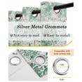 thumbnail image 6 of Green Botanical Blackout Curtains 72 Inches Long for Bedroom, Watercolor Spring Floral Summer Thermal Insulated Room Darkening Black Out Window Curtain Panels Grommet Drapes for Living Room, 6 of 8