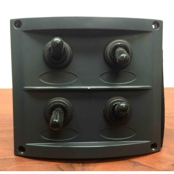 Pactrade Marine Black Waterproof Boat Switch Panel with Fuses
