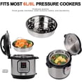thumbnail image 3 of Stainless Steel 6-Quart Electric Pressure Cooker Steam Rack Steamer Basket Insert Set, Silver (COMINHKPR111848) Silver Silver, 3 of 5