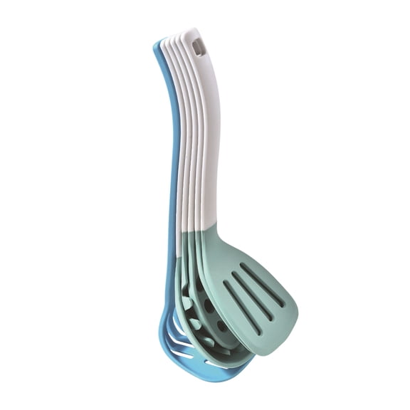 kchsji Cooking Utensils Set (6 Pcs) Non Scratch & Non Stick Easy Grip Cooking Tools And Kitchen Gadgets Tools For Cookware Green