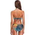 thumbnail image 5 of Dreamtimes Tropical Sunset Palm Trees Swimsuits Padded Bikini Sets Sexy Swimwear for Women, X-Large, 5 of 7