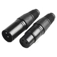 thumbnail image 3 of 10pcs XLR DMX 3 Pin Female, MIC Snake Plug Audio Microphone Cable Connector, 3 of 8