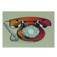 thumbnail image 3 of Vintage Cutting Board, Illustration of a Classic Retro Telephone with Numbers Vintage Art Design Print, Decorative Tempered Glass Cutting and Serving Board, Small Size, Beige Red, by Ambesonne, 3 of 5