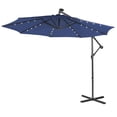 thumbnail image 1 of Pemberly Row Solar Powered 32LED Lighted Patio Offset Umbrella Outdoor Navy, 1 of 8