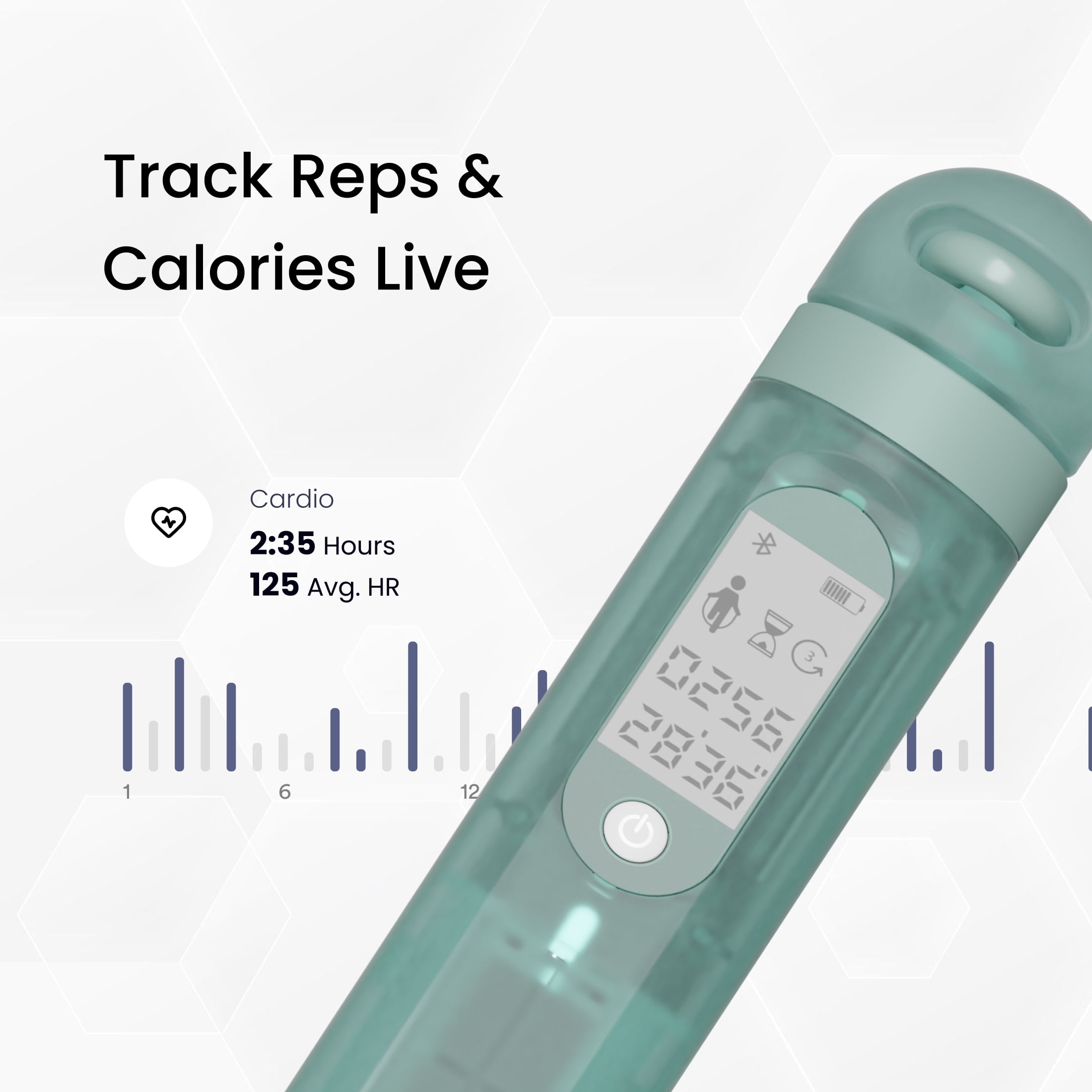 Smart Jump Rope with AI Powered Fitness Tracking,  Lifetime Fitness App Access, Adjustable for Men, Women, Cardio Workout, Weight Loss, Home Gym Exercise Equipment, Cordless Skipping Balls Included