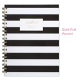 thumbnail image 5 of Cambridge Fashion Hardcover Business Notebook, 80 Sheets, 6 1/2" x 9 1/2", Black/White Stripe, 5 of 5