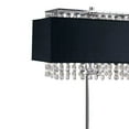 thumbnail image 2 of Benjara Table Lamp with Hanging Crystal and Rectangular Base, Black and Silver, 2 of 4