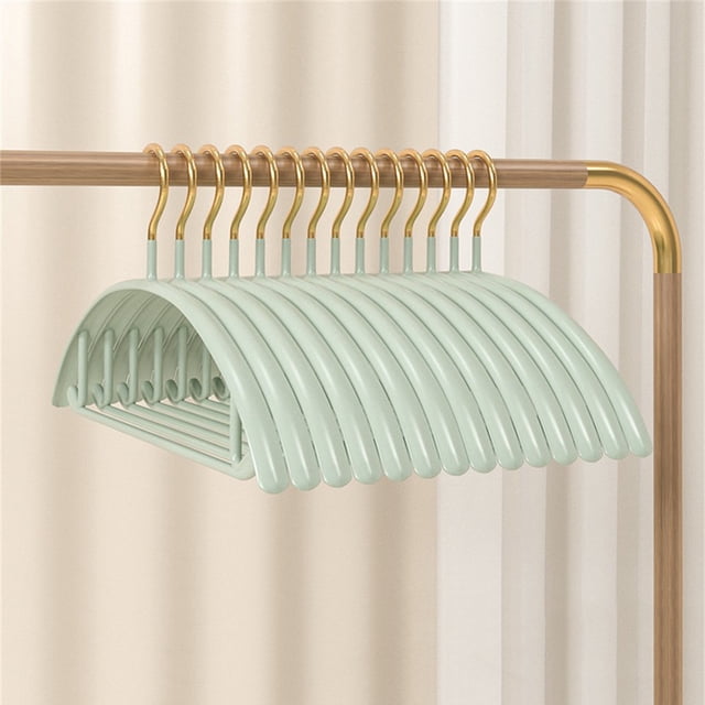10pcs Anti-slip Clothes Hanger Traceless Clothes Rack Suit Coat Hanger