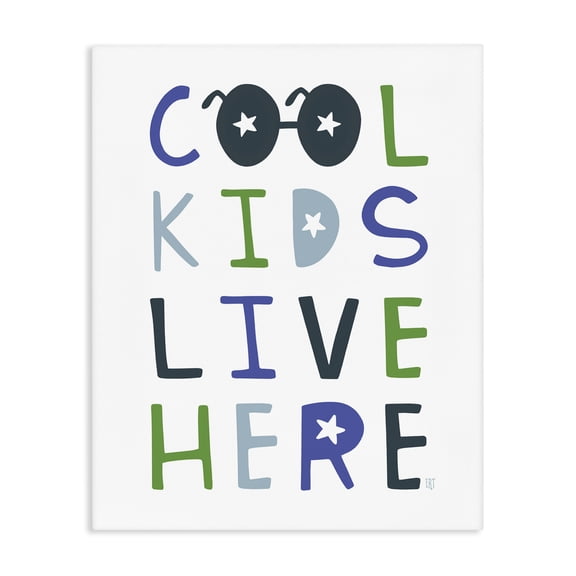 Stupell Industries Contemporary Cool Kids Live Here Canvas Art, 16 x 20, by Elizabeth Tyndall