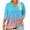 #08 Sky Blue 【Mix, Match & Stock Up on Your Favorite Palette.】, variant on Women's Casual Plus Size Printed 3/4 Sleeve V-Neck Blouse Tops Shirts Tunics Floral Pattern Loose Fit Soft Work Office Vacation Travel Fashion Essential Gift for Women | Sopatenor,Army Green XL