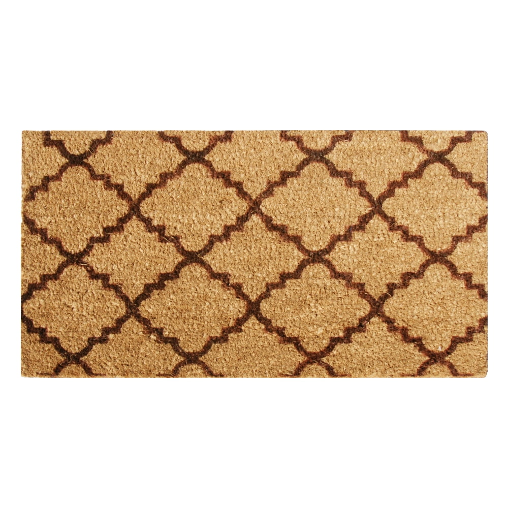 RubberCal "Casablanca" Brown Outdoor Coco Mats 18" x 30" Walmart