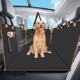 thumbnail image 1 of Cubierta para asiento trasero de coche para perro Lekespring con base rígida negra, 1 of 8