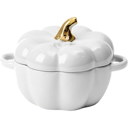 

Fugit Oven Pumpkin Bowls Ceramic Pumpkin Pots for Cooking Pumpkin Dutch Oven Pot with Lid Mini Pumpkin Soup Bowls for Home Thanksgiving Halloween Party