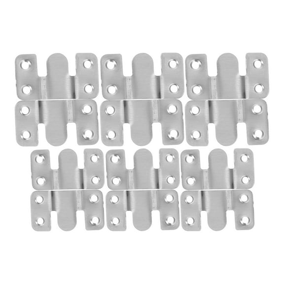 Hytrove French Cleat Picture Hanger Silver 12Pcs 2.1X1.2X0.04In