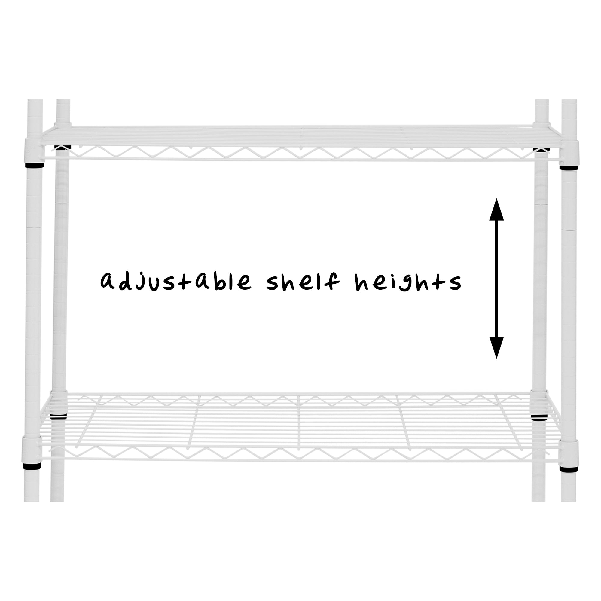 Honey-Can-Do 5-Tier Heavy-Duty Adjustable Shelving Unit With 350-lb Shelf Capacity, White,Shelves & Shelf Units White,Steel