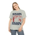 thumbnail image 4 of Wishing I was Fishing  Love to fish Unisex Heavy Cotton Tee, 4 of 9
