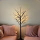 thumbnail image 1 of Lámpara de pie LED con forma de árbol de abedul en tamaños de 121.92cm, 152.4cm y 182.88cm, un árbol de abedul artificial adornado con luces, ideal para decoración del hogar, bodas,, 1 of 18