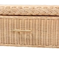 thumbnail image 3 of bali & pari Lanica Braided Natural Rattan Console Table with Drawers and Shelves, 3 of 6