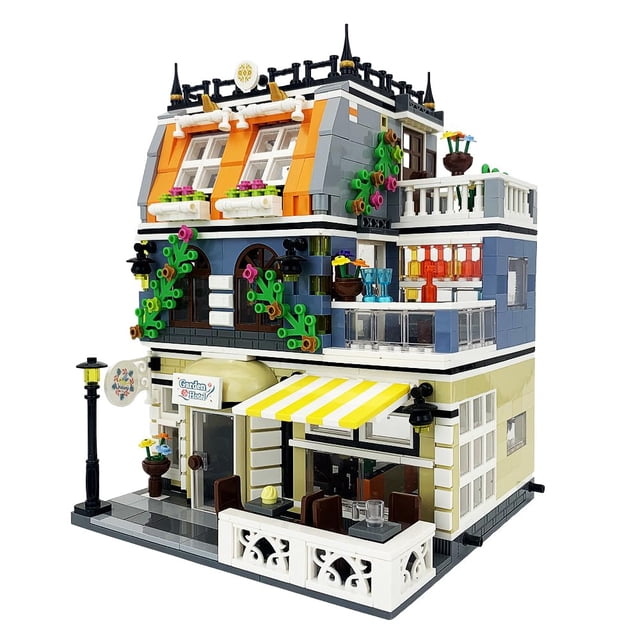 Bloques de construcción ENJBRICK Garden Hotel Assembly Square 1316 piezas