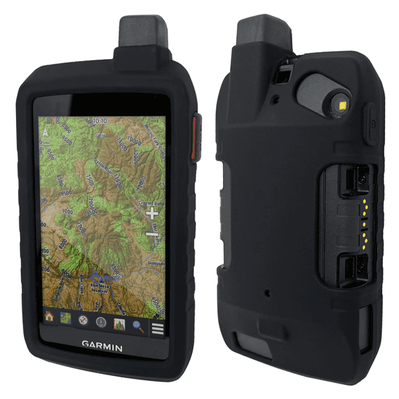 Wearable4U Garmin Montana 700/700i/750/750i Silicone Protective Case (Black) - Rugged Handheld GPS Navigator Accessories