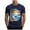 Dark Blue, variant on Mens Graphic T-Shirts Crew Neck Short Sleeve Hawaiian Tropical Palm Tree Floral Tees Tops Muscle Slim Fitted Workout Athletic Gym Shirts