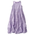 thumbnail image 2 of LOVZFMLL Women's Round Neck Loose Dress Purple L, 2 of 9
