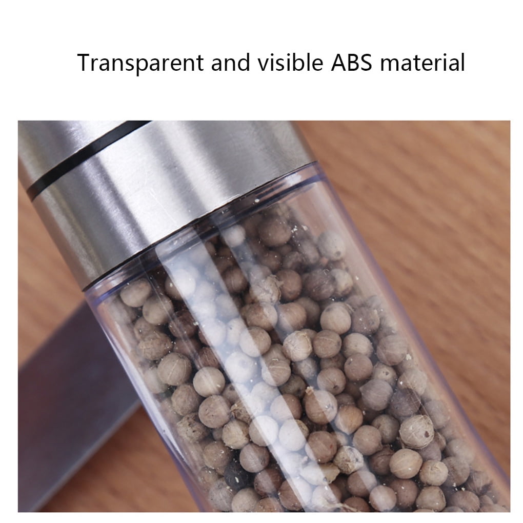 Stainless Steel ABS Salt Grinder Pepper Shaker with Adjustable Coarseness Pepper Stainless Steel ABS Salt Grinder Pepper Shaker with Adjustable Coarseness Pepper
