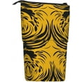 Standing Pencil Case Pop Up Pencil Holder Mustard Yellow And Black