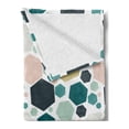 thumbnail image 2 of Abstract Soft Flannel Fleece Throw Blanket, Continuous Various Simple Hexagons Motifs Print Geometric on Plain Background, Cozy Plush for Indoor and Outdoor Use, 60" x 80", Multicolor, by Ambesonne, 2 of 5