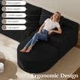 thumbnail image 6 of Wiilayok Corduroy Modular Cloud Couch,108" L Shaped Sectional Sofa Couches with Ottoman,Deep Seater,Comfy Black Sofa for Living Room Bedroom,No Assembly, 6 of 9