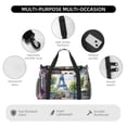 thumbnail image 4 of Rocae Parisian Cafe With Eiffel Print Hand Travel Bag Travel Duffel Bag and Fitness Bag, Women's Waterproof Weekend Tote, Men's Travel and Fitness Essentials, 4 of 7