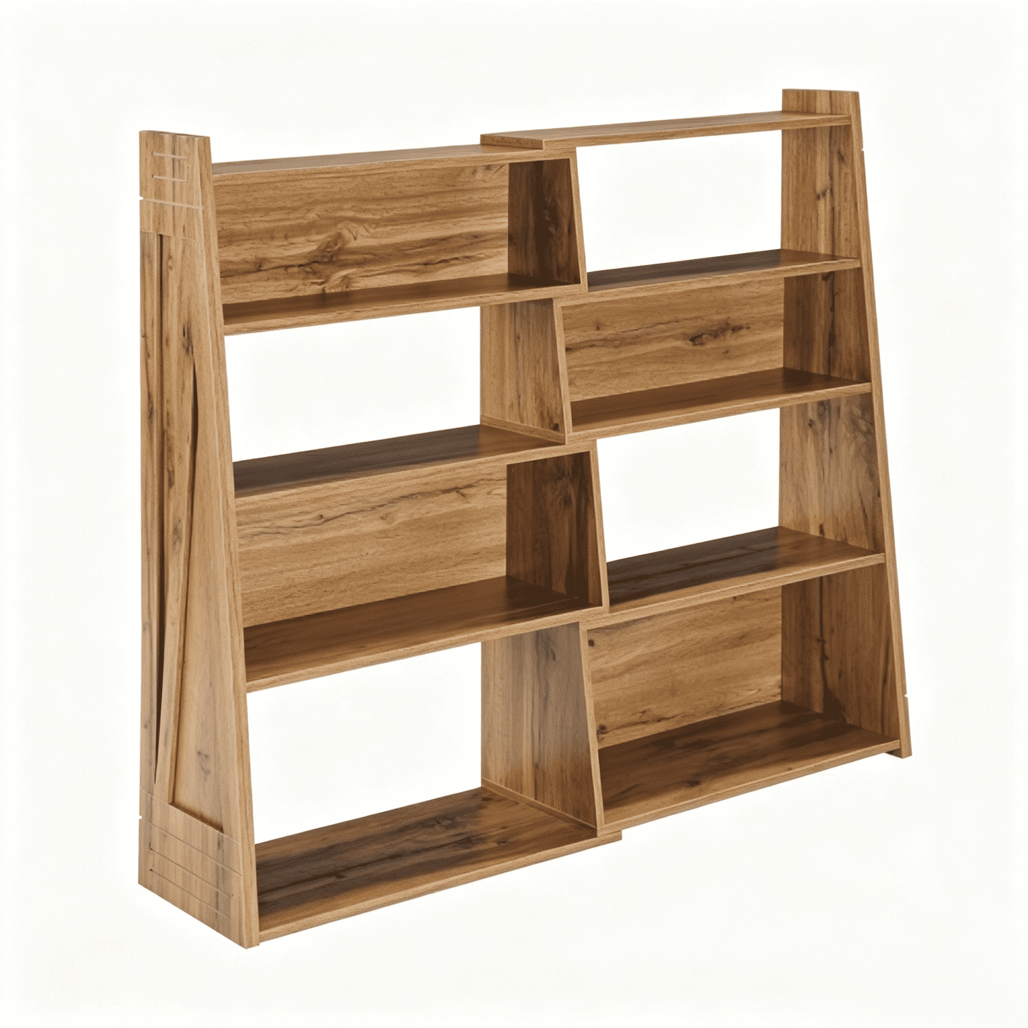 TrumanPick Annual Ring Grain Modular Bookshelf 3-in-1 Convertible