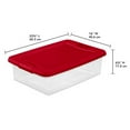 thumbnail image 2 of Sterilite 32 Qt Under Bed Latching Storage Container w/ Lid, Red (12 Pack), 2 of 6